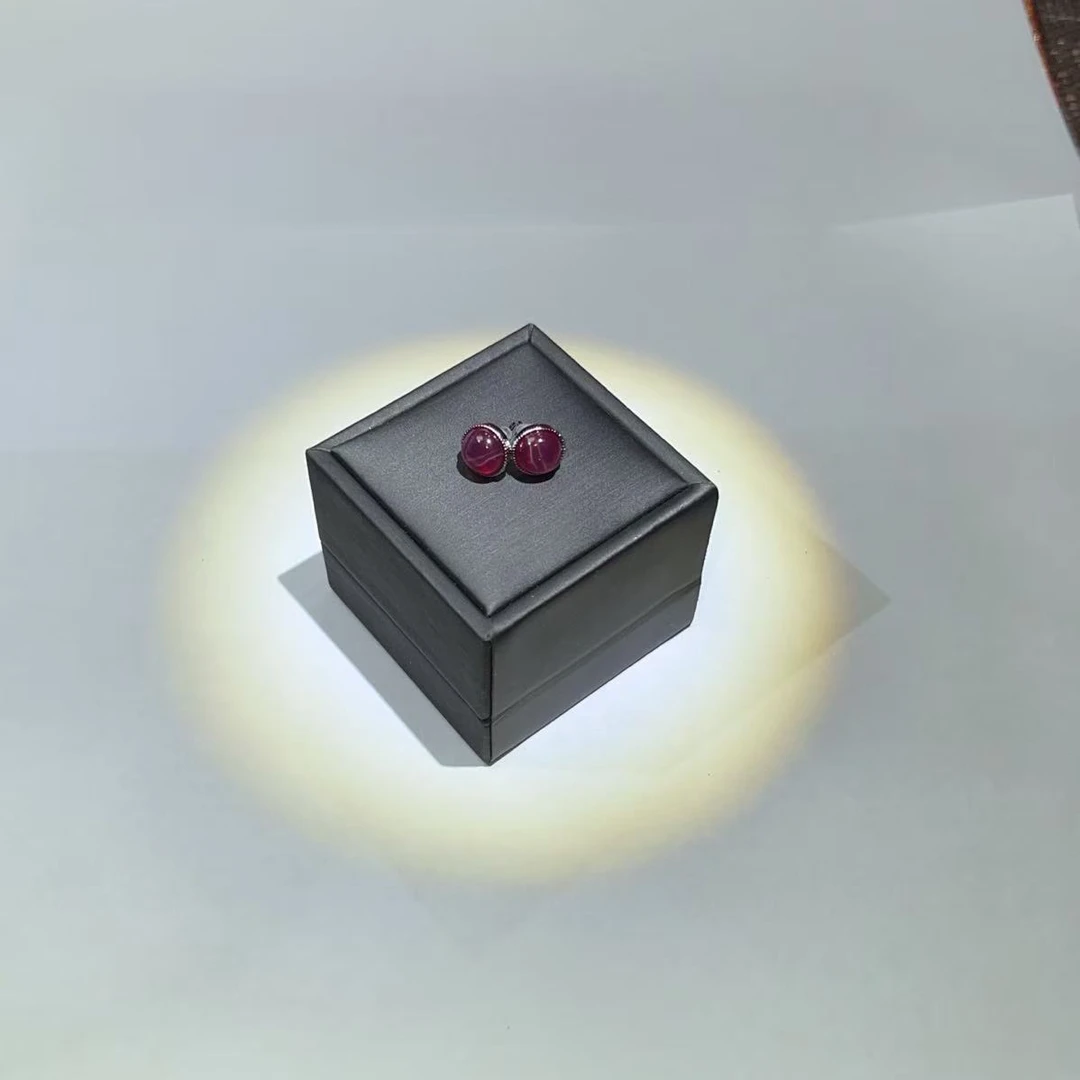 铜合金耳饰 A21红色百搭拼色千金风紫色几何女饰品镶钻耳钉女士