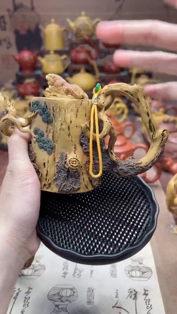 【闪购商品】紫砂茶壶老虎树桩壶