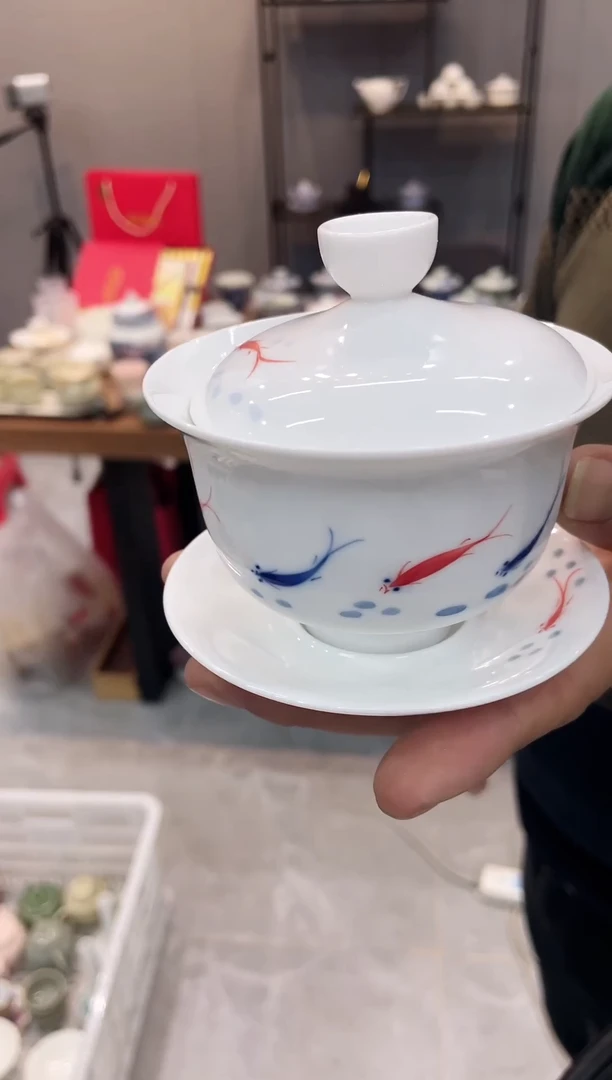 【闪购商品】【瓷心匠物】直播间福利专款元宝鱼盖碗