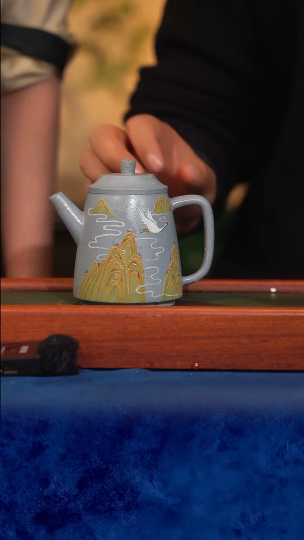 紫砂 宜兴紫砂 FY 海蓝   仙鹤