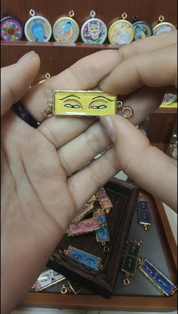 吊坠黄cc 纯手绘唐卡（非质量问题 不退不换）吊坠