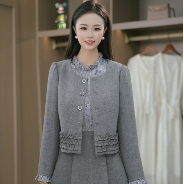 2025时尚新款气质修身精致显瘦遮肉洋气高级感套装两件套M-4XL