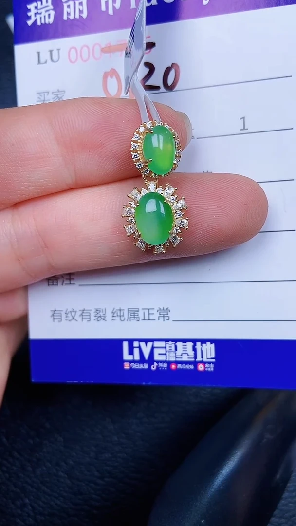 颈饰银S925镶嵌翡翠0120
