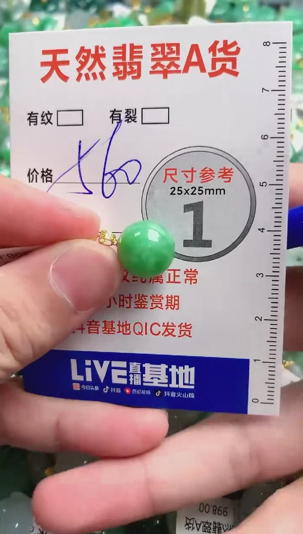 翡翠18K金镶嵌颈饰0213680669