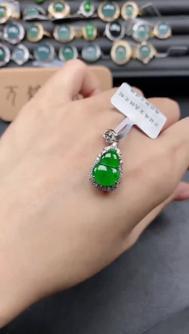 翡翠戒指银S925镶嵌51511