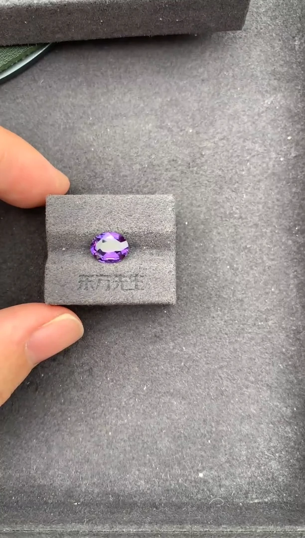 裸石彩色蓝宝石2ct紫蓝宝 定制 GE