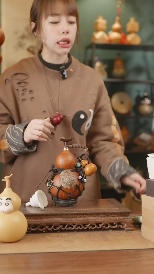 【闪购商品】31号精品天然大漆工艺防渗内胆酒葫芦~