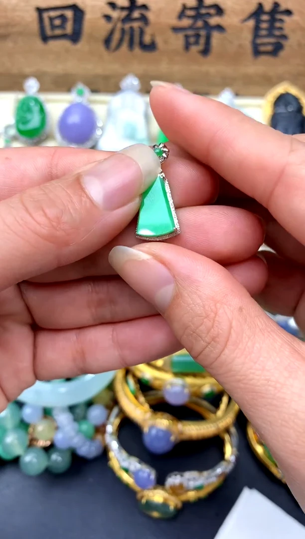 【闪购商品】翡翠颈饰18K金镶嵌106-中国好珍宝