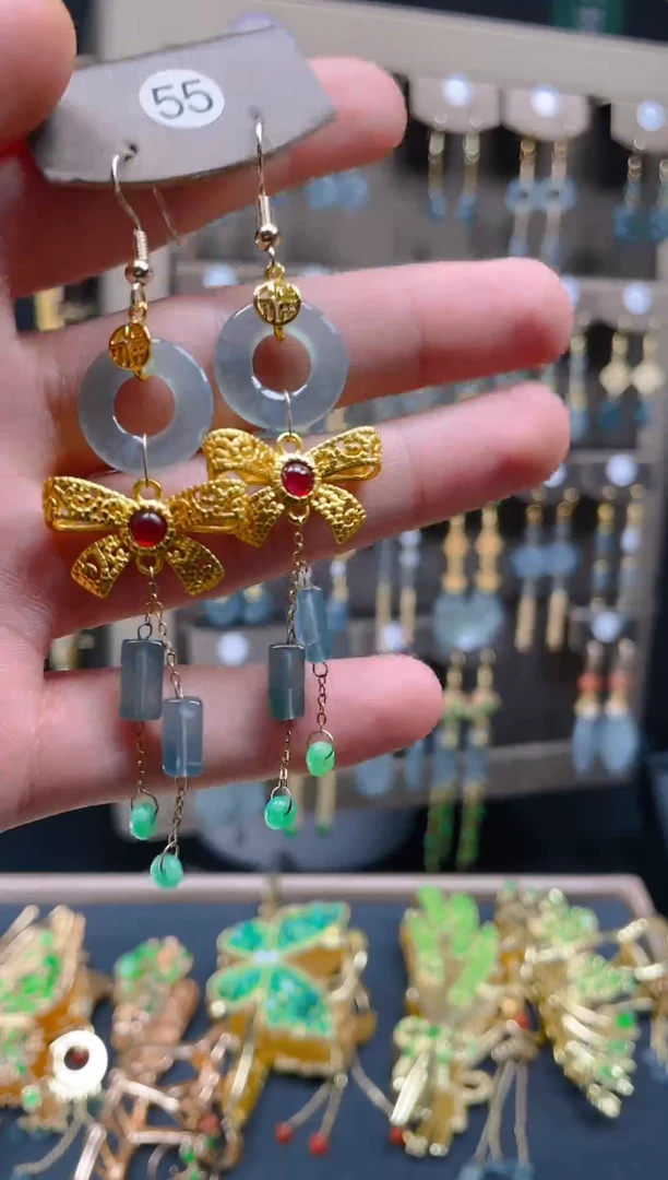 【闪购商品】翡翠耳饰合金0105翡翠饰品