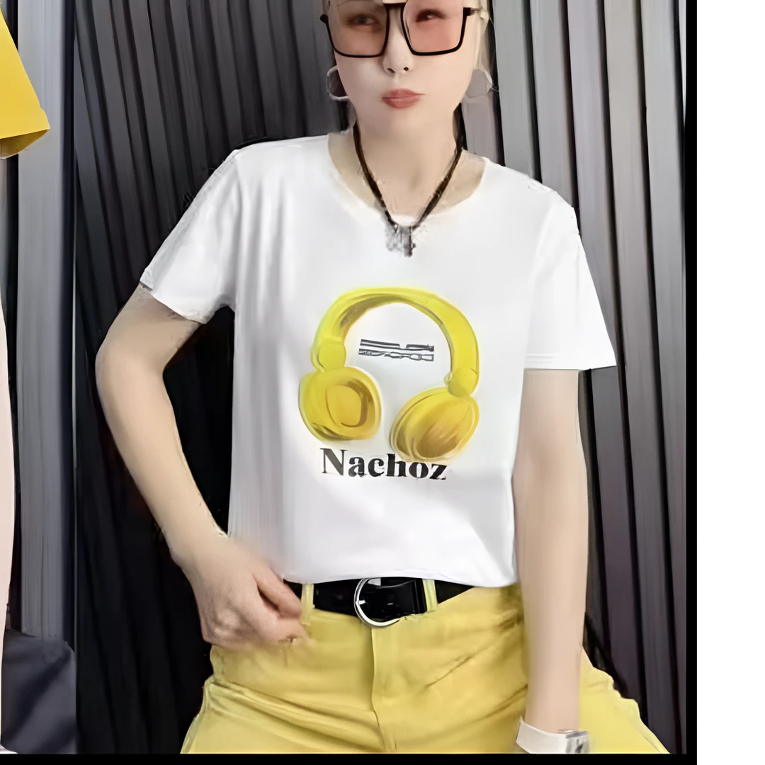 【玲子现货】 2518 美式彩色耳机时尚减龄上衣女显瘦ins风