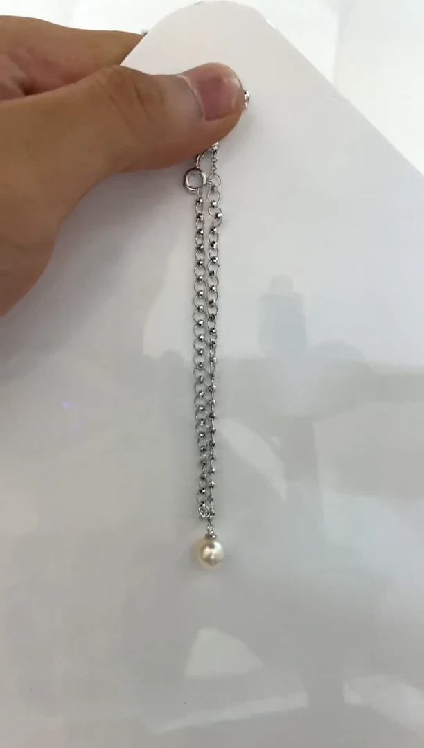 银S925镶嵌手绳海水珍珠7-8