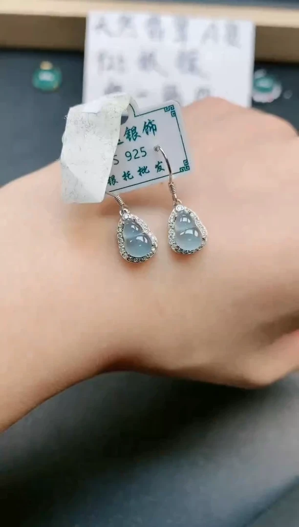 翡翠戒指银S925镶嵌111111