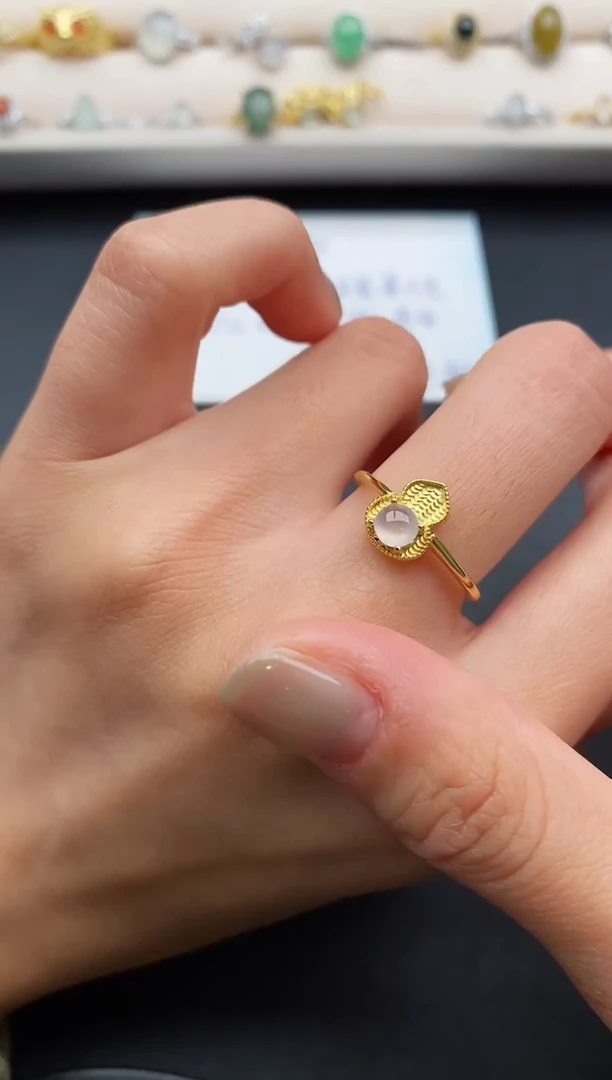 银S925镶嵌戒指翡翠22222222+2