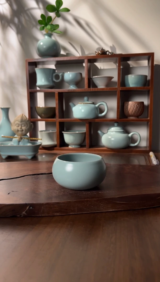 【闪购商品】杯清凉寺王国奇仿古釉色卧足禅定杯