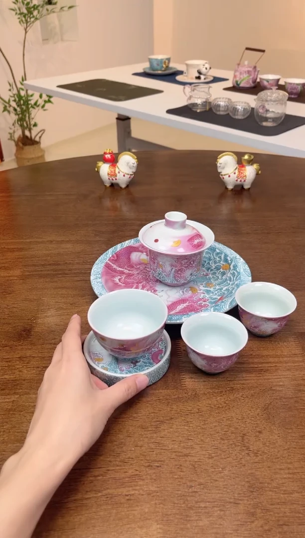 红龙纹功夫茶具6件套