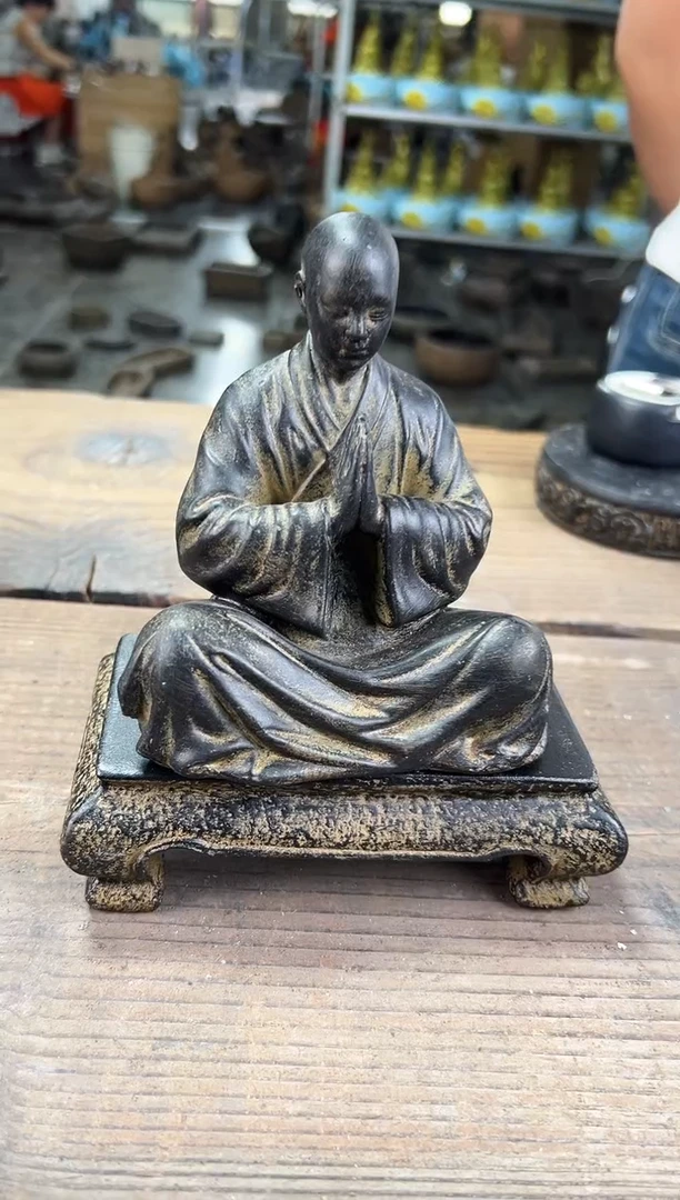 陶土丨一心向佛+将军案底座