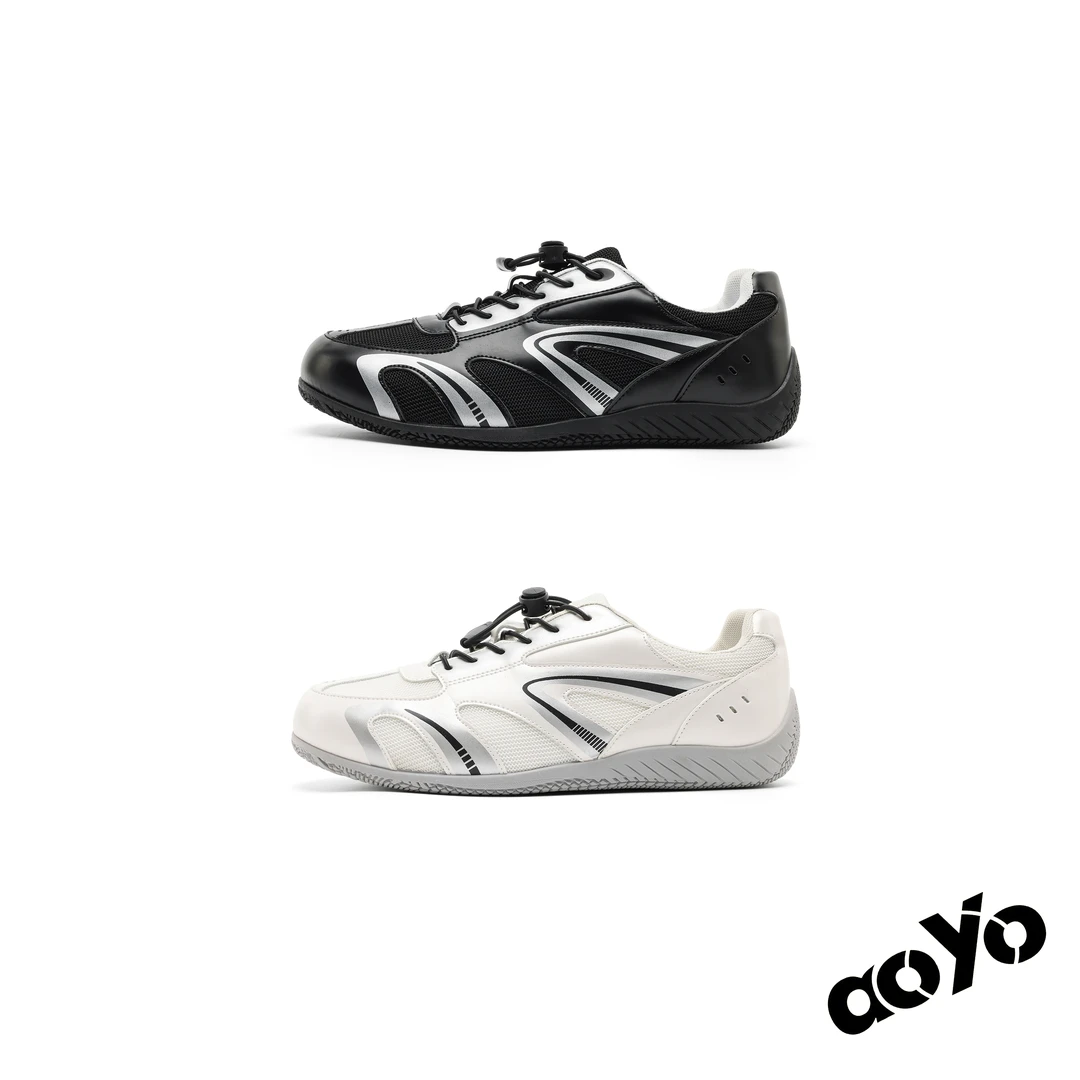 aoyo复古赛车鞋男足球德训鞋时尚百搭平底休闲板鞋