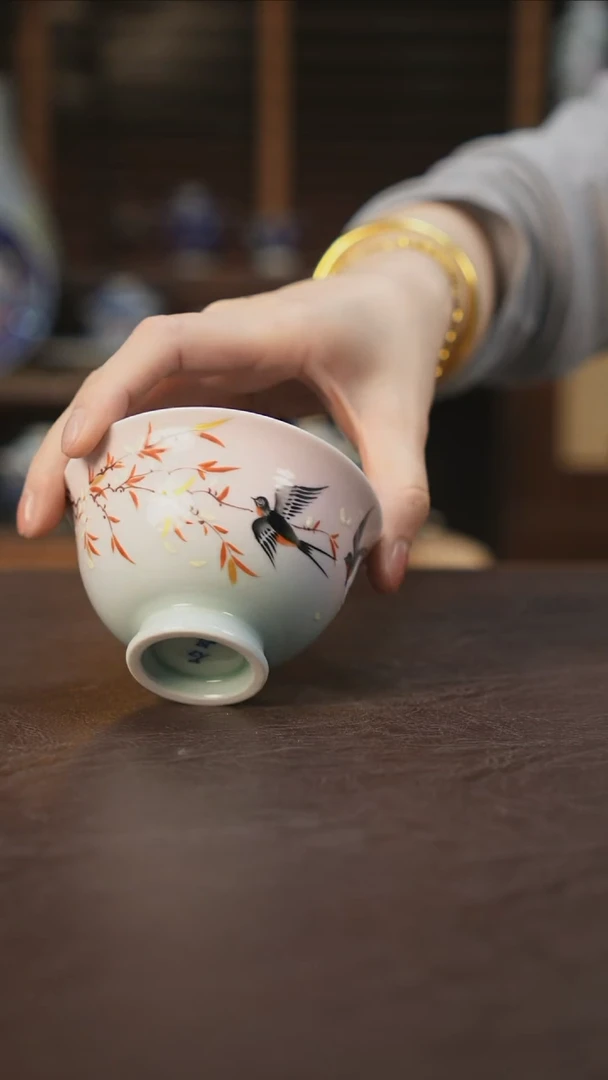 杯景德镇陶瓷杯碗柴烧多人