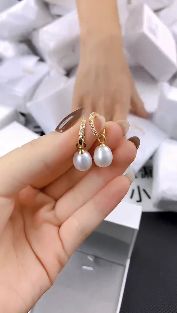 未镶嵌耳饰淡水珍珠ed1043