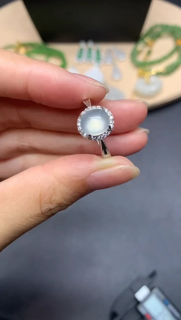 【闪购商品】翡翠戒指银S925镶嵌蛋面【无服务费】