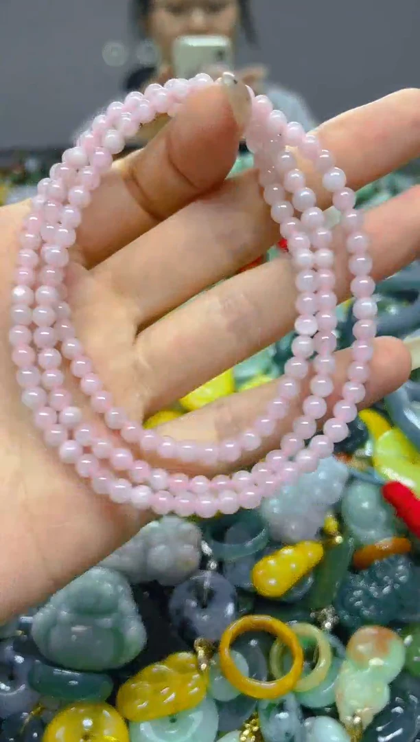 颈饰未镶嵌翡翠4MM/ S /翡翠A货，一件也是批发价