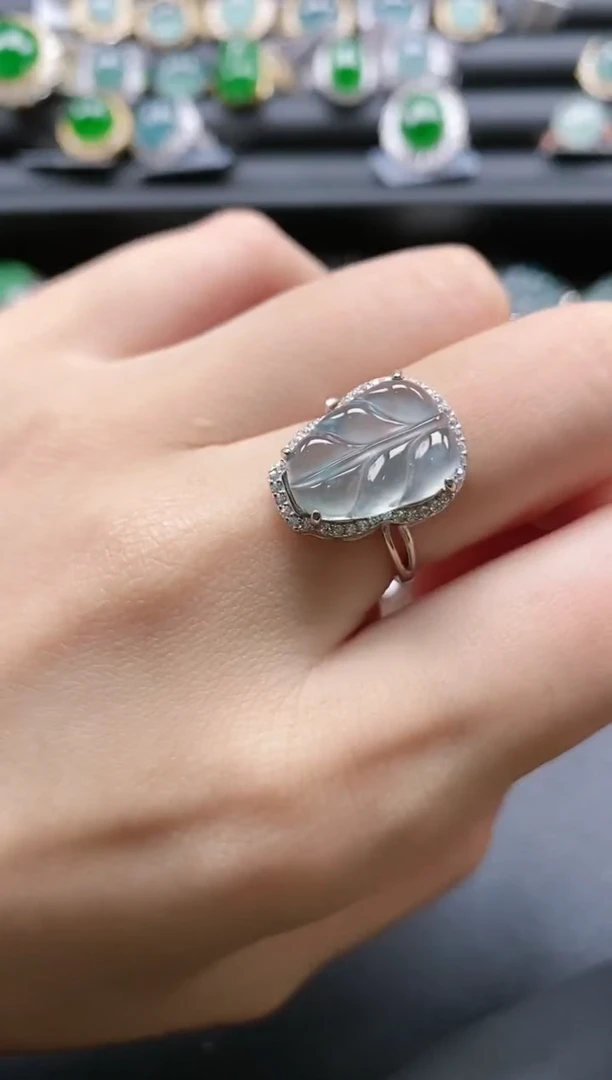 【闪购商品】翡翠戒指银S925镶嵌5151-15