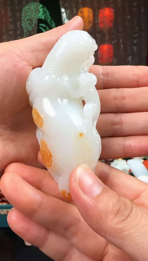 未镶嵌和田玉把件马上封侯