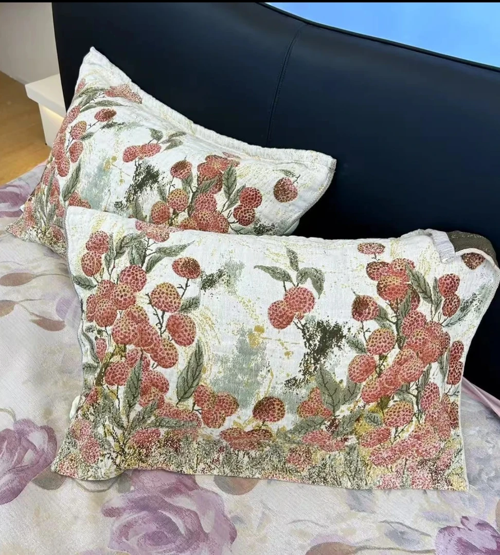 【长安的荔枝】天然雨露汉麻枕巾一对