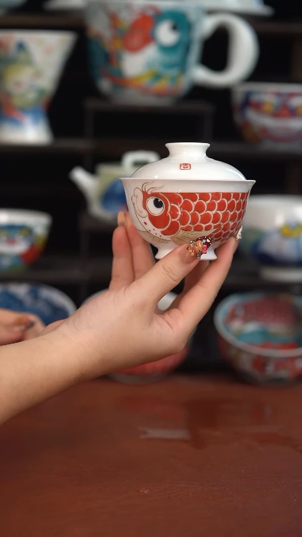 昨明陶瓷   盖碗微瑕