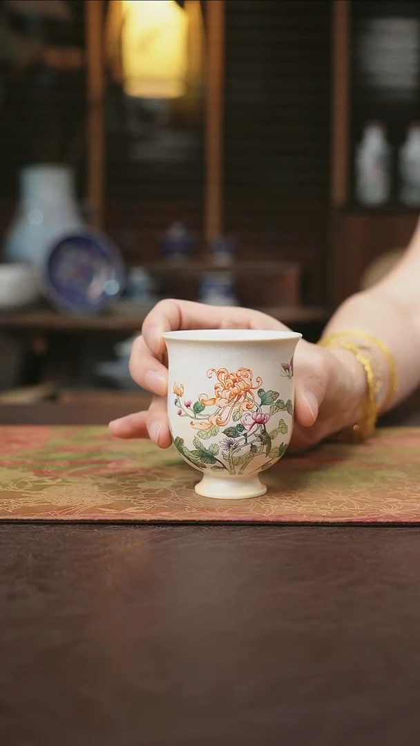 杯景德镇陶瓷杯碗柴烧多人