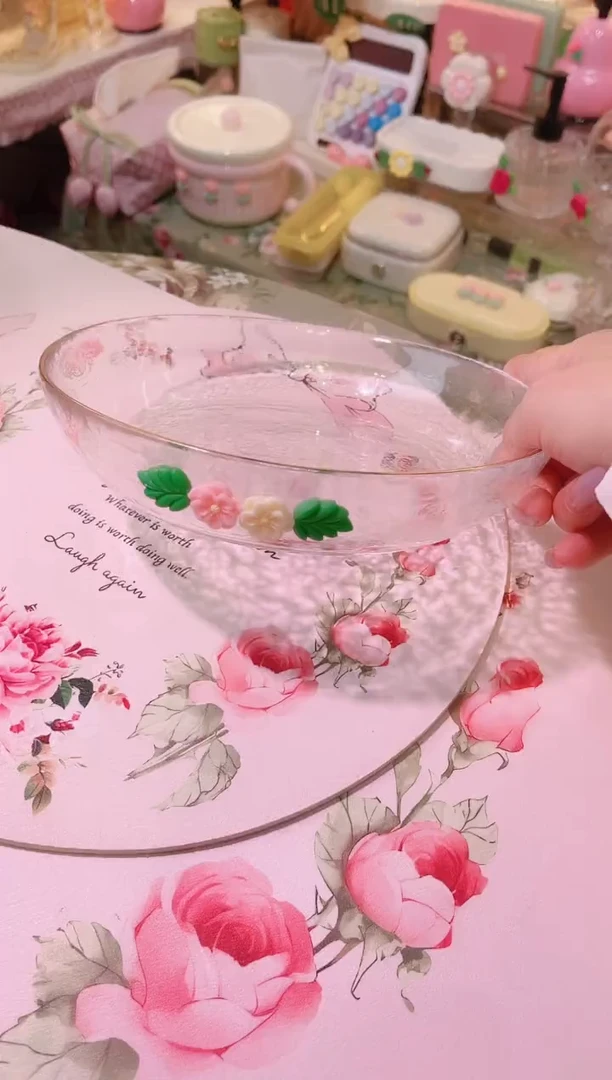 其他品质好发货快放心拍！小花仙玻璃盘
