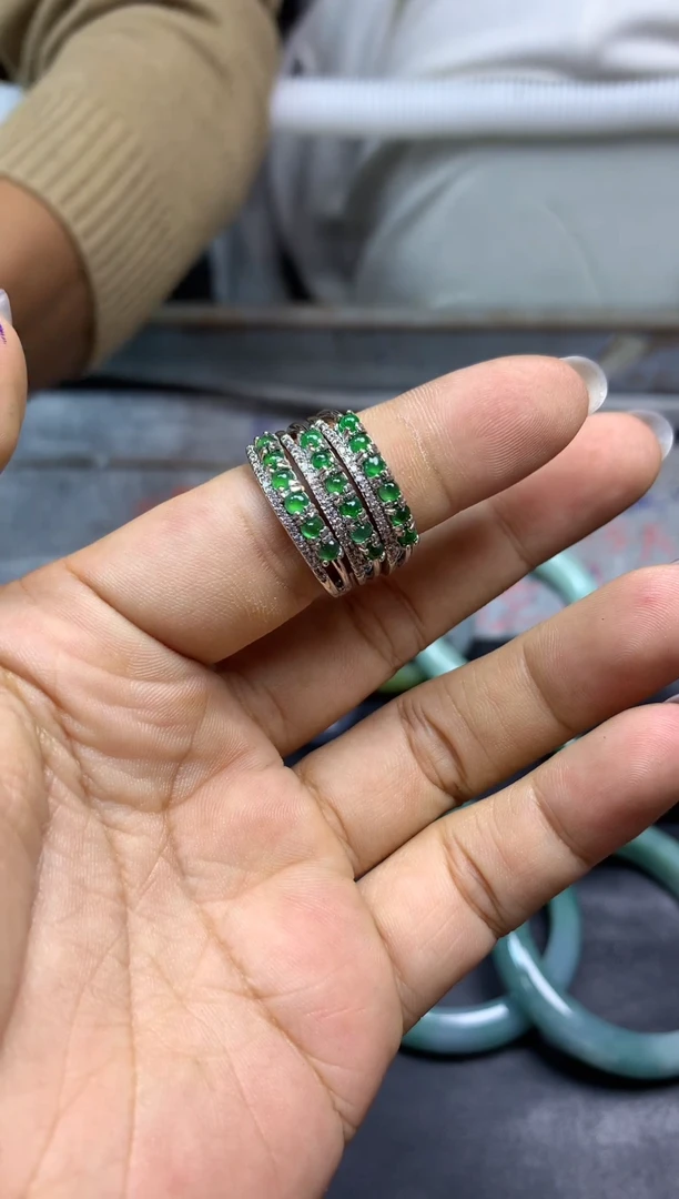 未镶嵌定制翡翠全60戒指#66元  多样性拍一发一毛货抛光