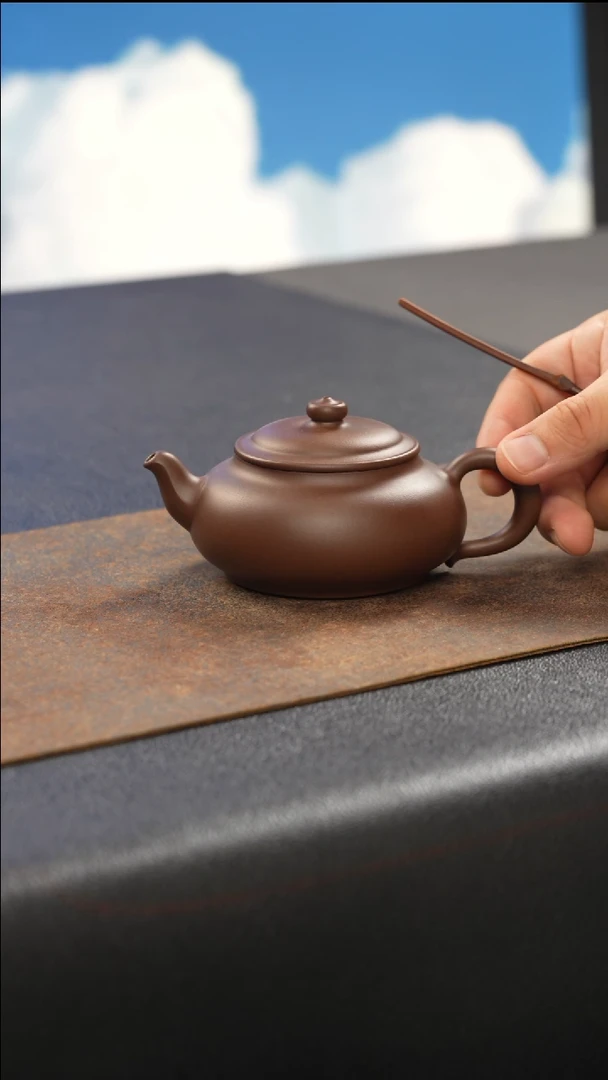 茶壶紫砂乳鼎 紫泥