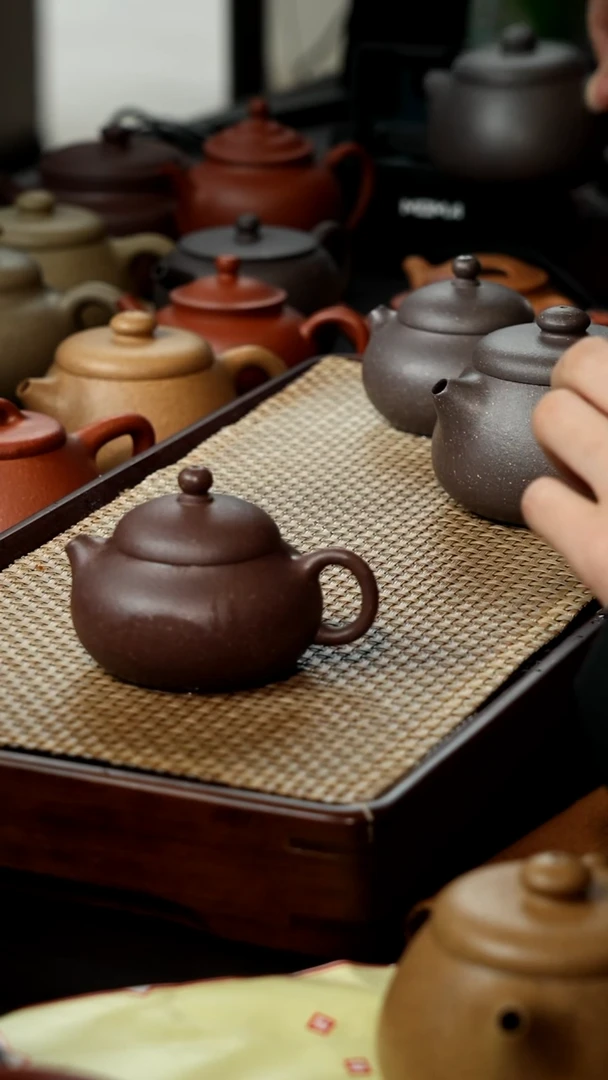 【闪购商品】紫砂茶壶千禧紫泥电文旦80cc