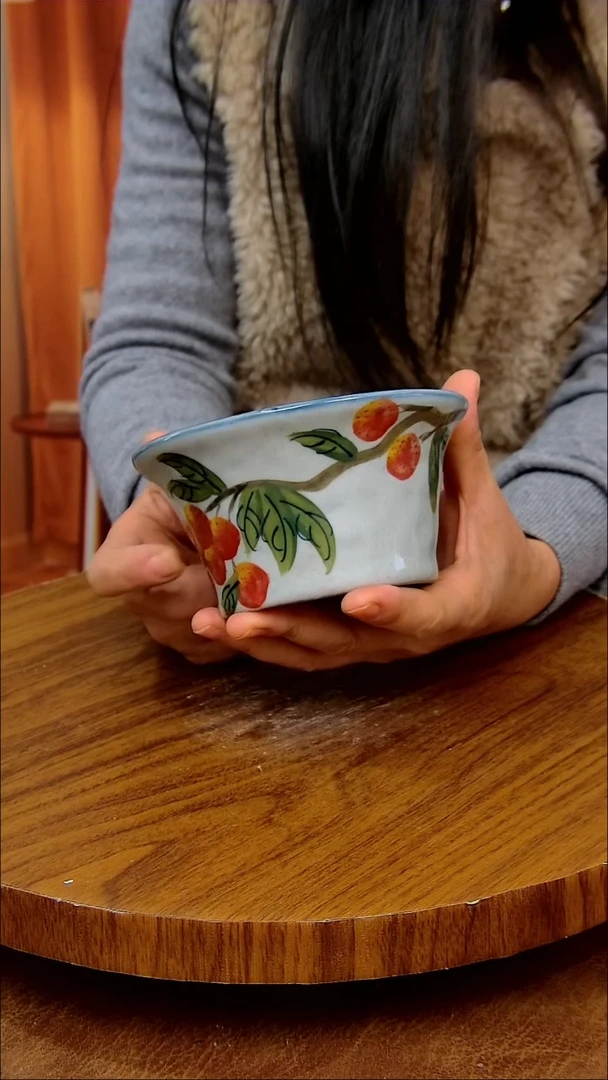 杯子陶景德镇手工手绘釉下彩陶瓷 ，微瑕