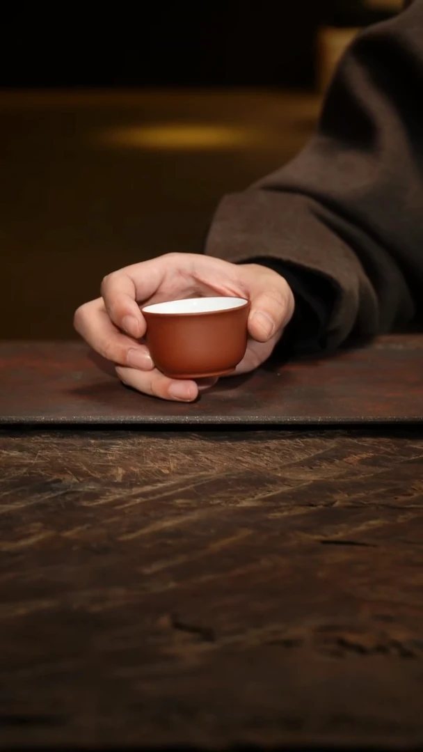 茶壶紫砂紫泥白釉杯