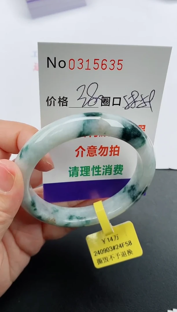 【闪购商品】翡翠手镯未镶嵌天然A货翡翠0315635