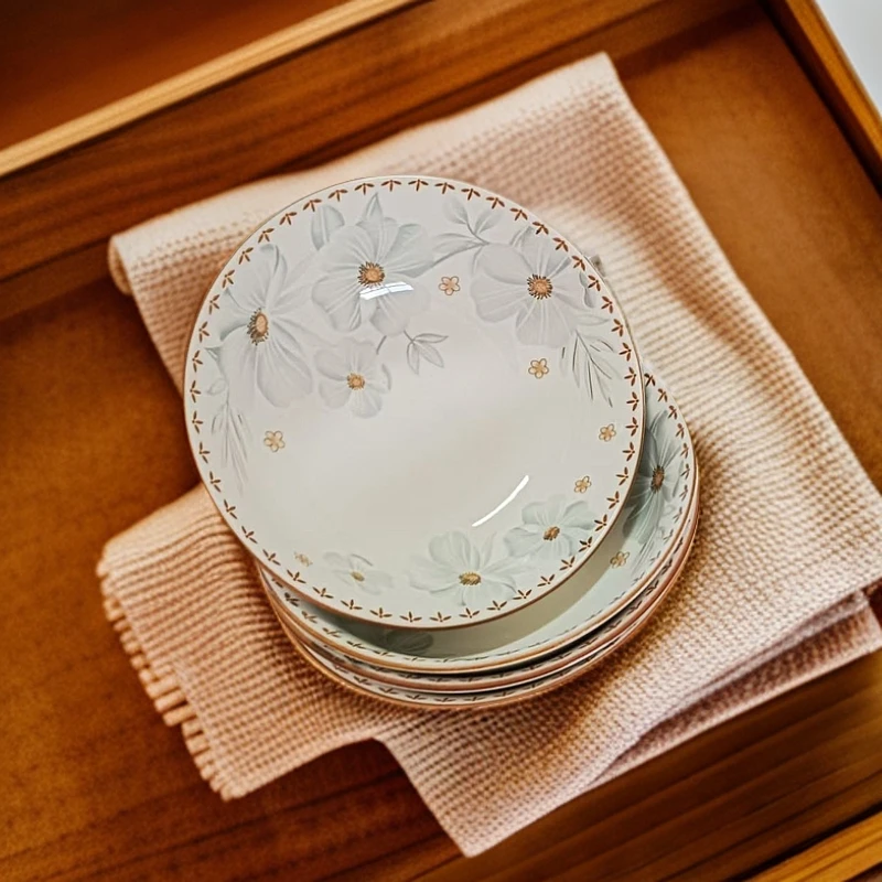 【嘉悦松】四只装！知秋7英寸面碗 釉下彩 售后联系客服