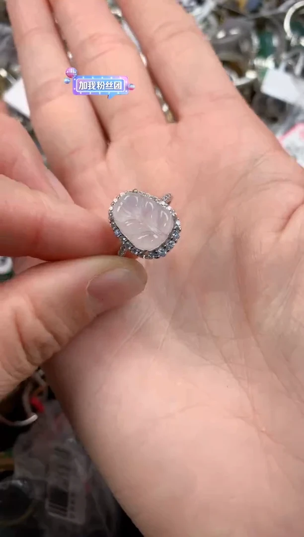 银S925镶嵌戒指翡翠666   8