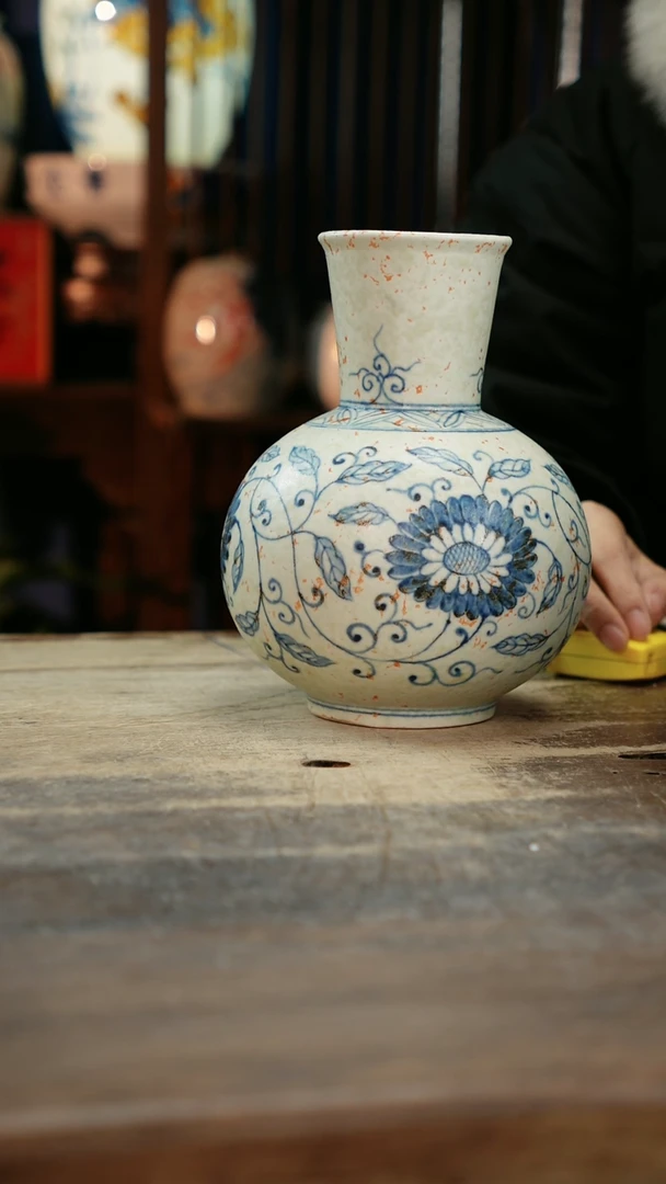 【闪购商品】瓷片景德镇纯手工釉下彩精品花瓶