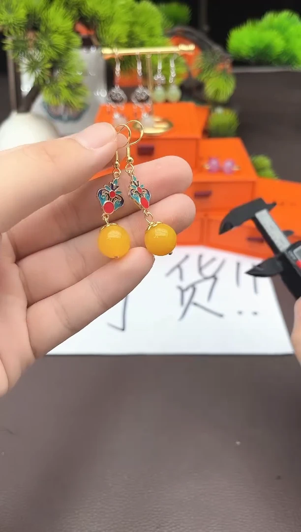 【闪购商品】玛瑙/玉髓耳钉银S925镶嵌228000