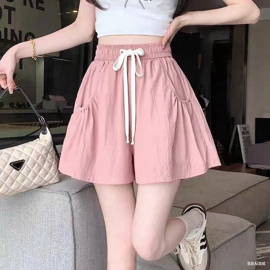 女童夏季短裤薄款2025新款时尚中大童休闲裤外穿宽松中裤女孩裙裤