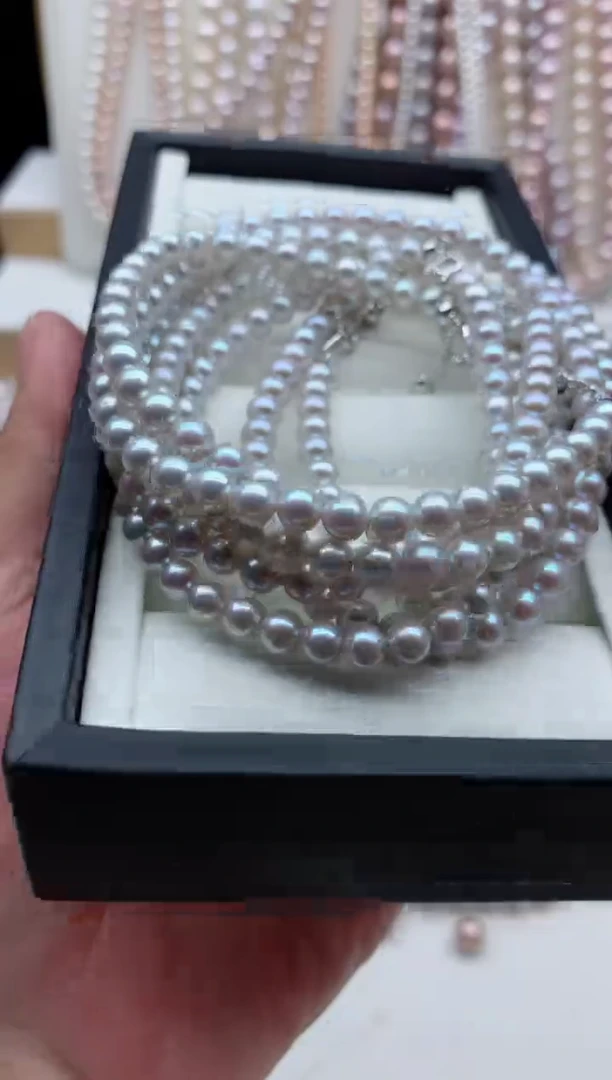 项链银S925镶嵌淡水珍珠多样性发其一，非无暇