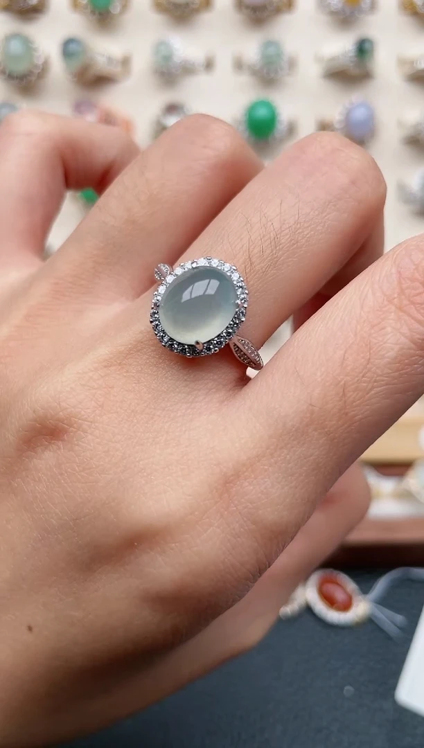 【闪购商品】翡翠戒指银S925镶嵌1111