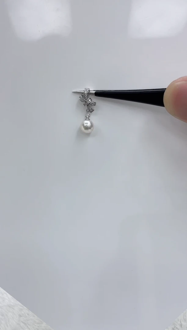 【闪购商品】海水珍珠吊坠(不含链)银S925镶嵌海水珍珠吊坠