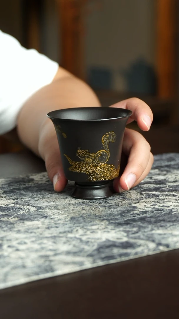 茶杯紫砂97号宜兴紫砂原矿作品