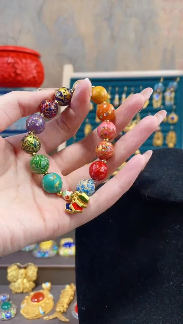 【闪购商品】非遗犀皮漆精品手串多宝色