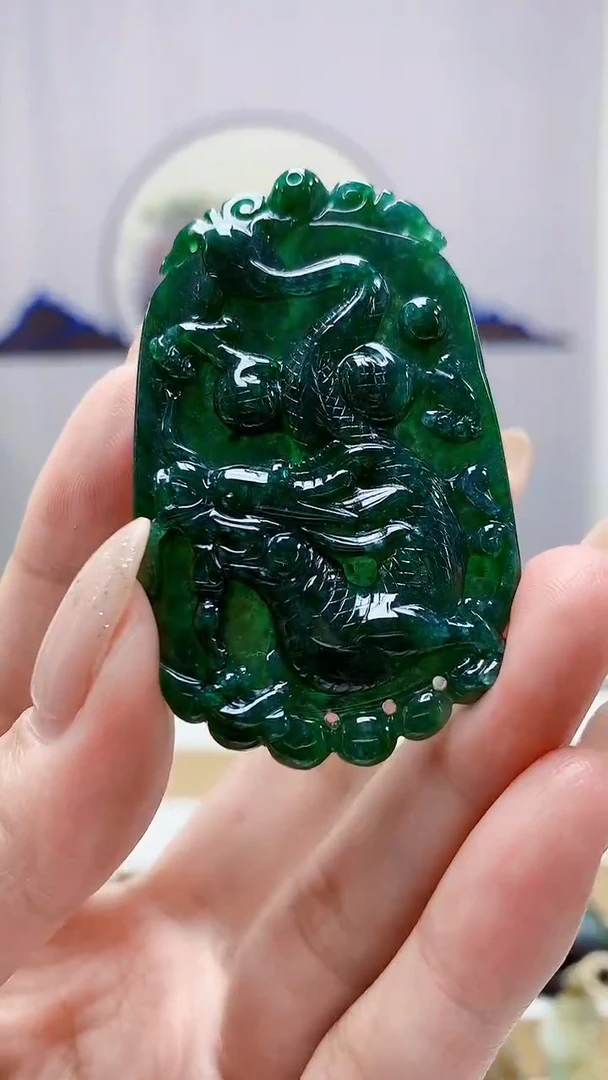 未镶嵌定制翡翠4898MM-毛货挂件124