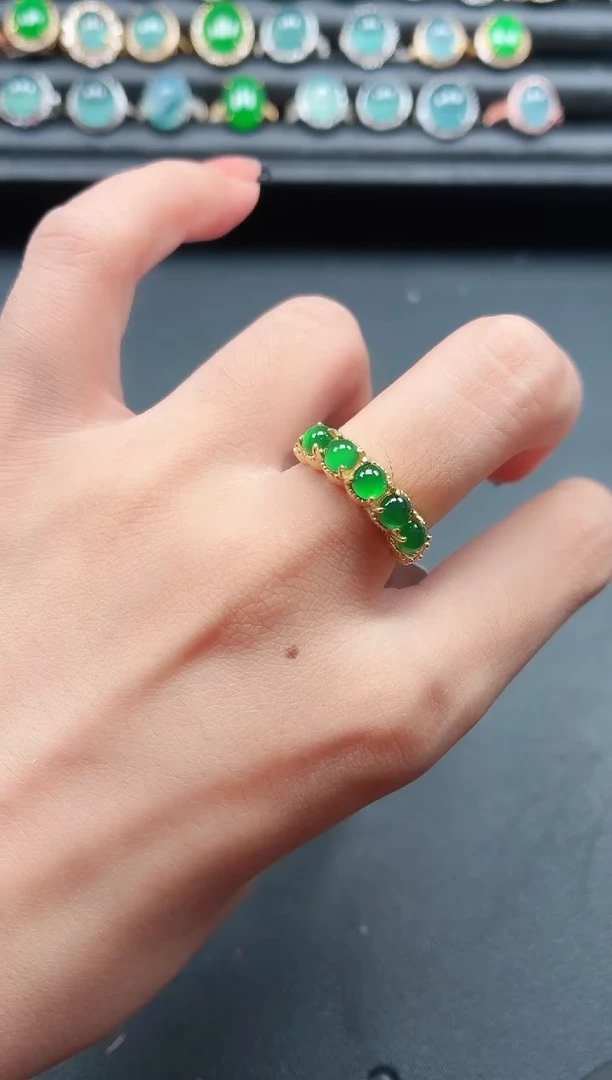 翡翠戒指银S925镶嵌11111