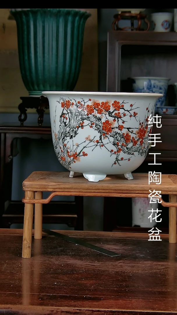 景德镇陶瓷手工花盆1